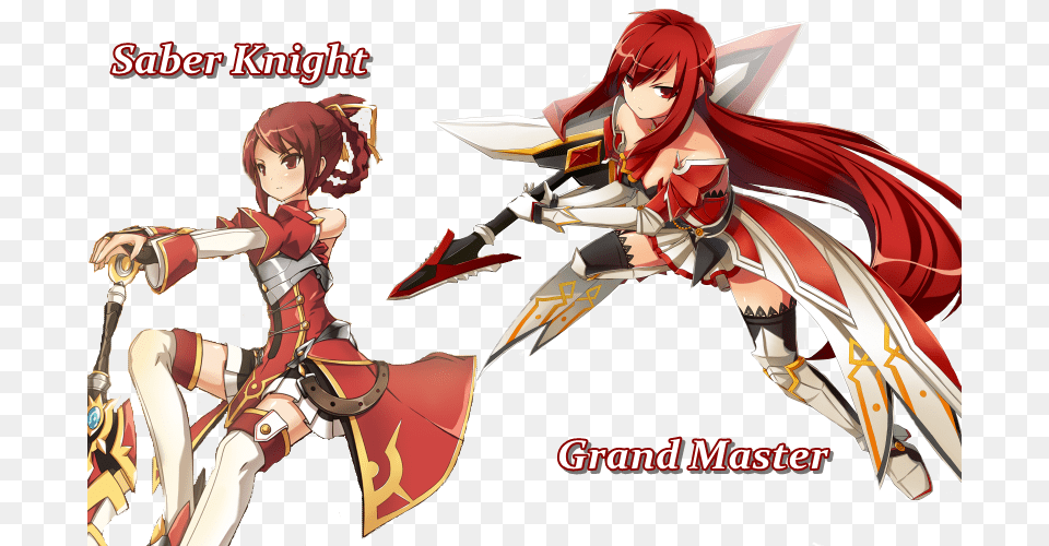 Saber Knight And Grand Master Elsword Elesis Saber Knight, Book, Comics, Publication, Baby Png Image