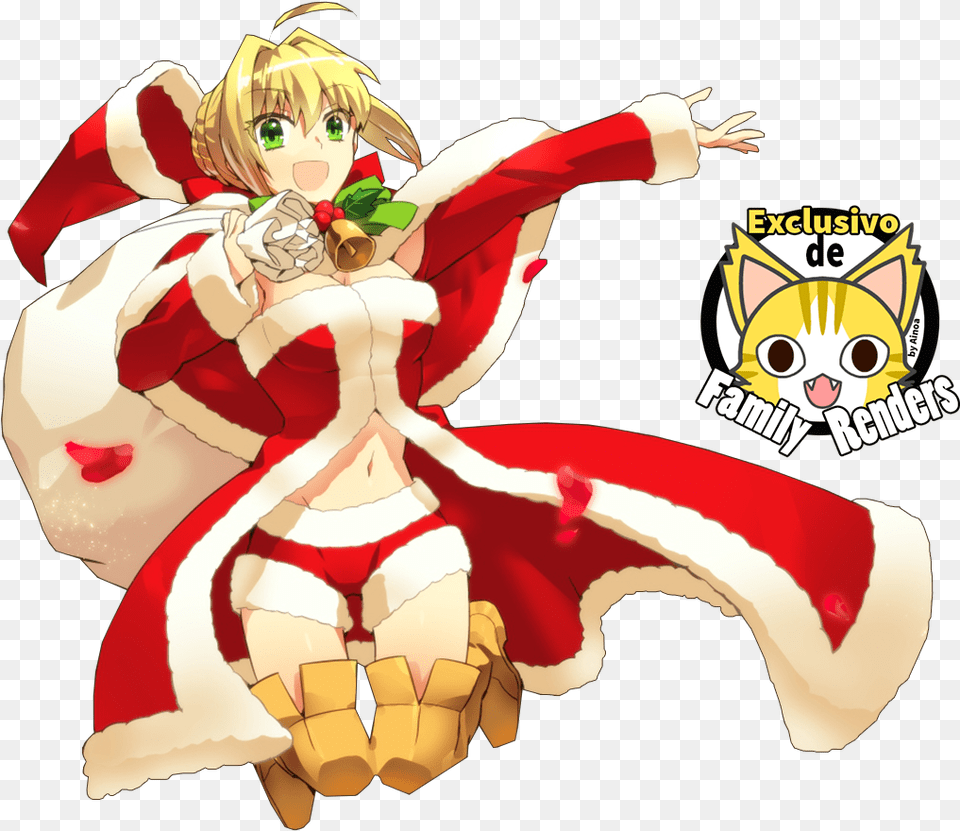 Saber Xmas Fate Saber Fate Merry Christmas, Book, Comics, Publication, Baby Png Image