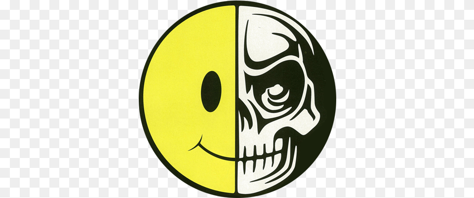 Sabi Therealsabi Twitter Smiley Face Skull Yellow Red Border, Logo, Disk Png