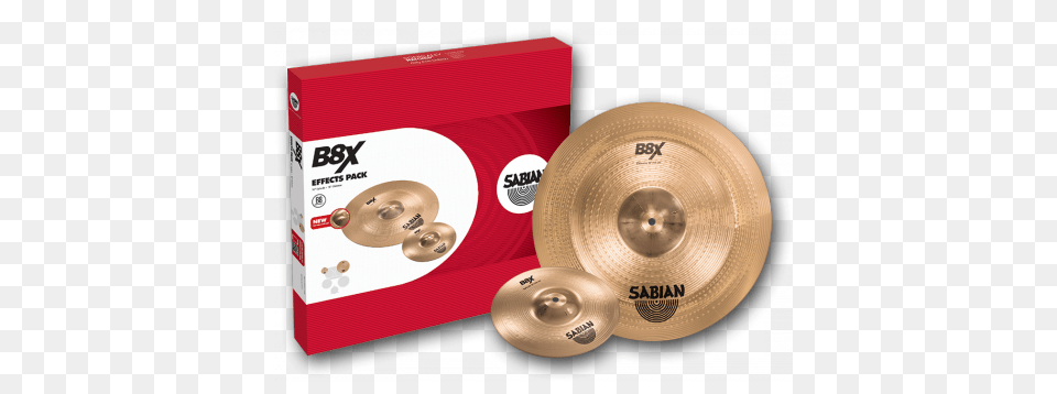 Sabian B8x Effects Cymbal Pack 10 Inch Splash 18 Inch Sabian B8 Effects Pack, Musical Instrument, Disk, Gong Free Png
