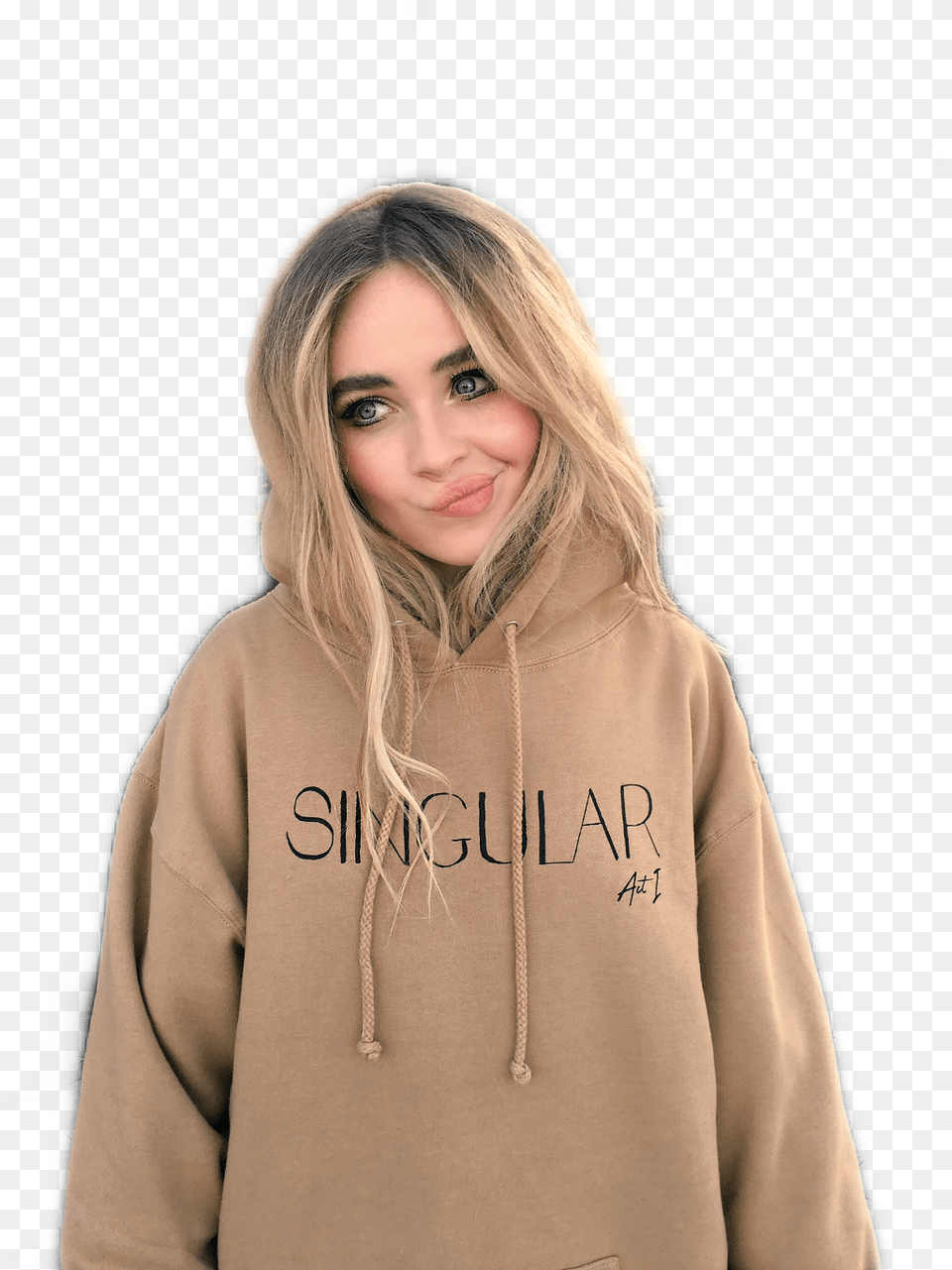 Sabrina Carpenter, Clothing, Sweater, Knitwear, Hoodie Png Image