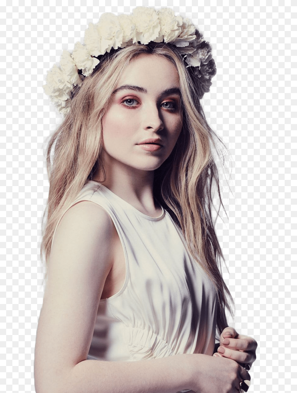 Sabrinacarpenter White Bright Cute Sweet Flower, Woman, Head, Hat, Photography Png