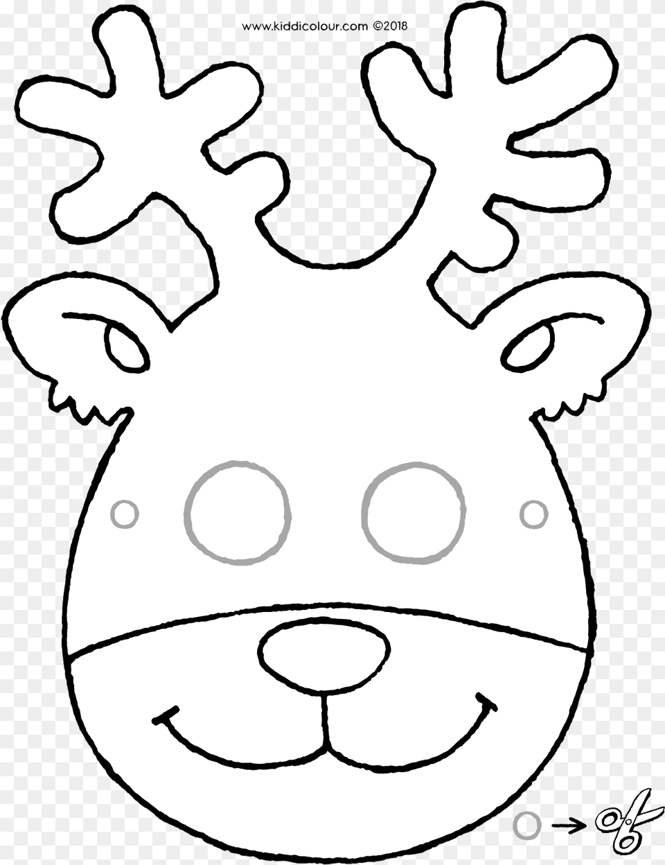 Sack Drawing Mask Masque Cerf Imprimer, Stencil, Baby, Person, Face Free Png Download