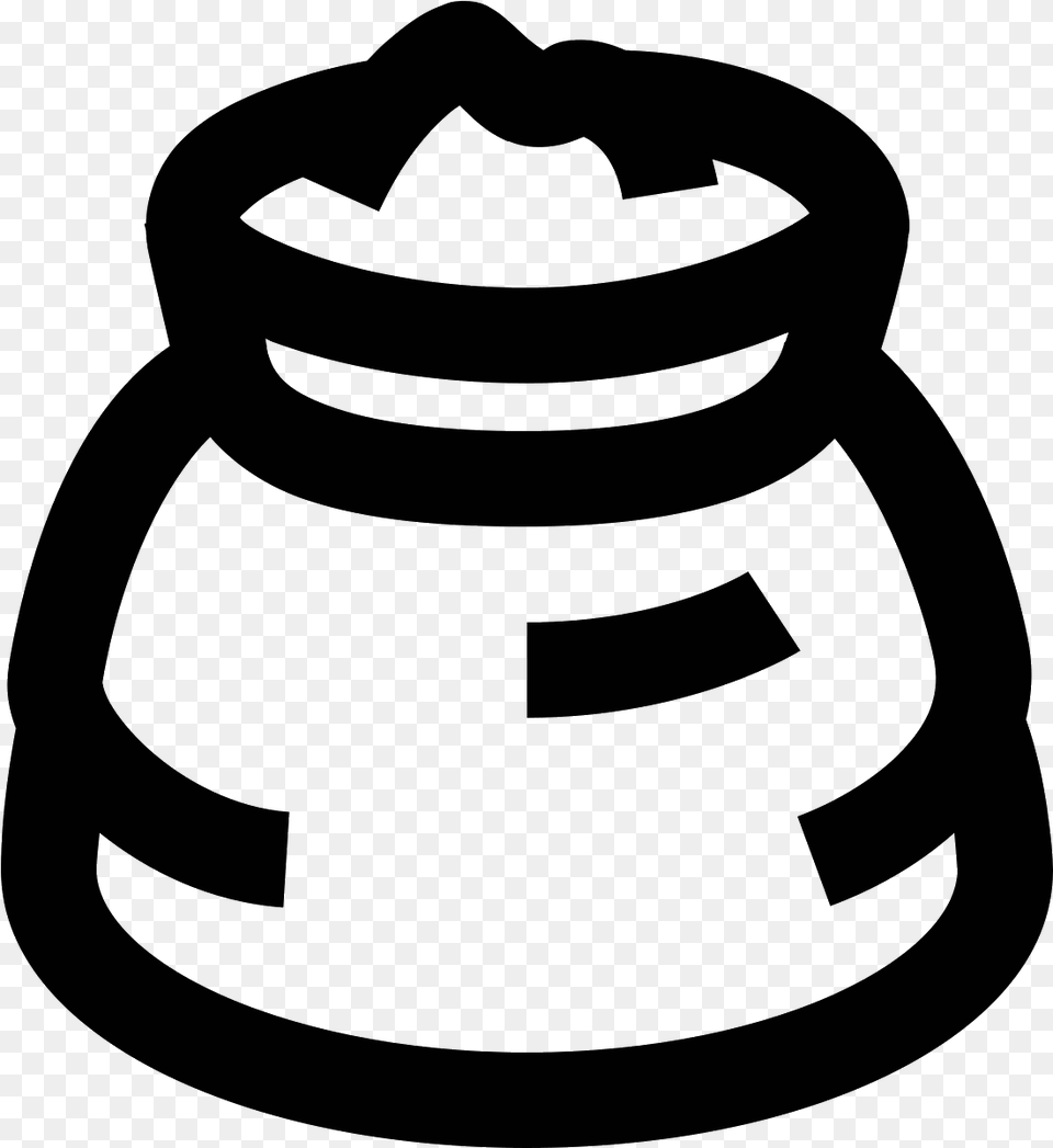 Sack Of Potatoes Icon, Gray Png Image