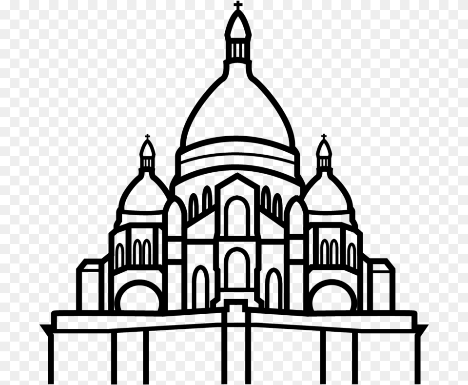 Sacr Coeur, Gray Free Png