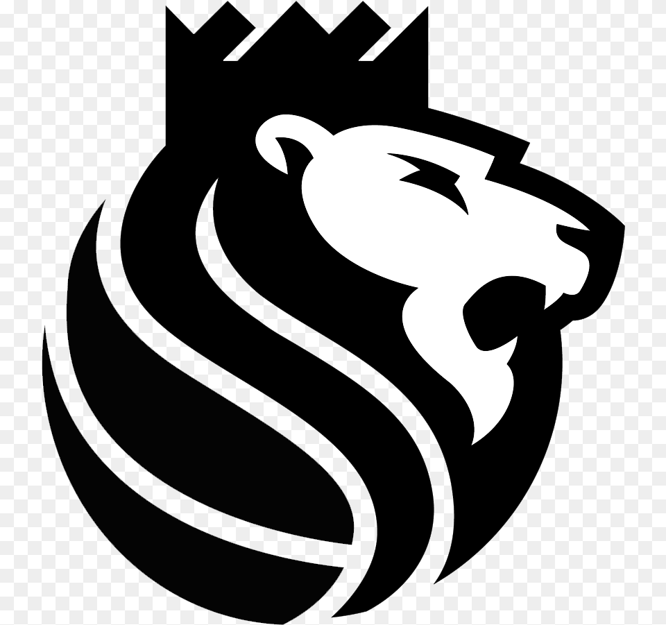 Sacramento Kings Lion Logo Black And White Sacramento Kings Alternate Logo, Stencil, Baby, Person Free Transparent Png