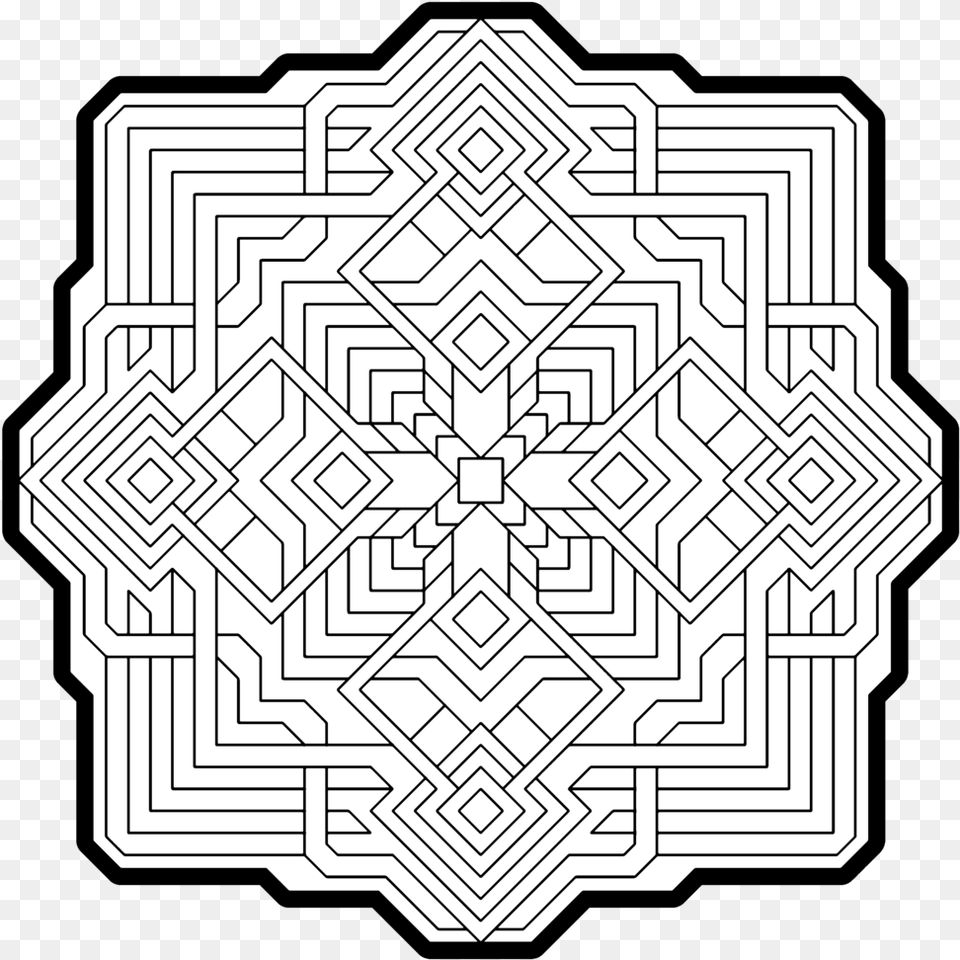 Sacred Geometry Coloring Pages Pattern Colouring In Mandala, Dynamite, Weapon Free Transparent Png