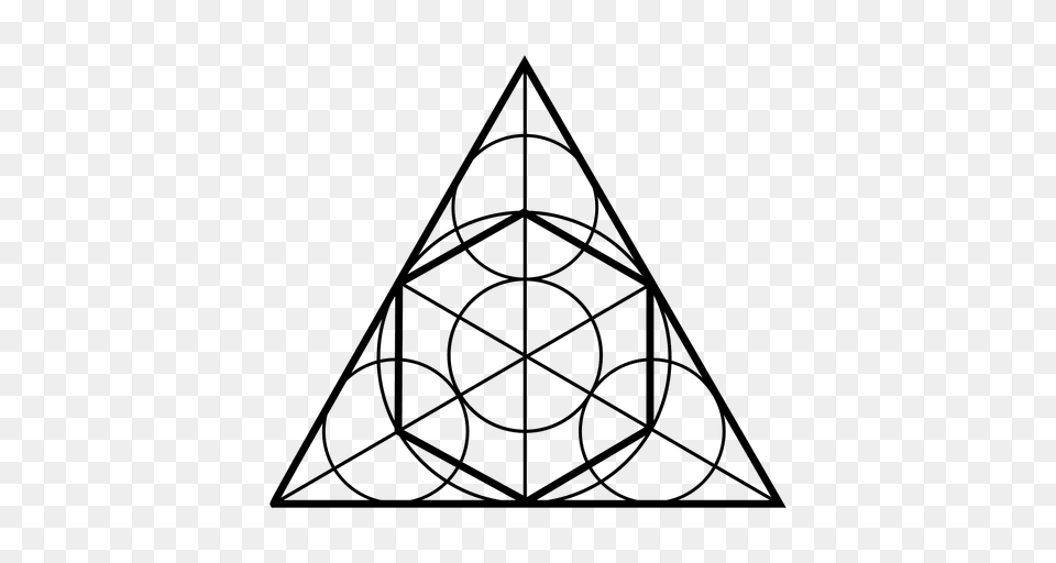 Sacred Geometry Shapes In Triangle Png