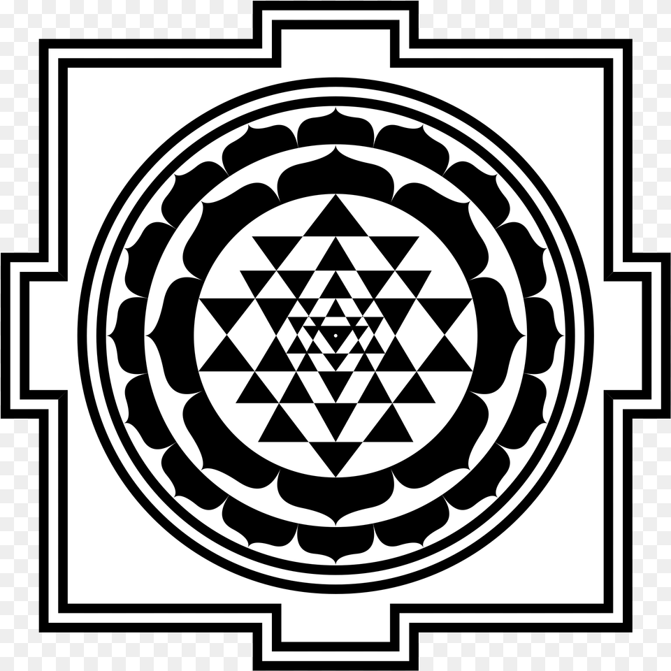 Sacred Geometry Shri Yantra, Emblem, Symbol, Logo, Ammunition Free Png Download