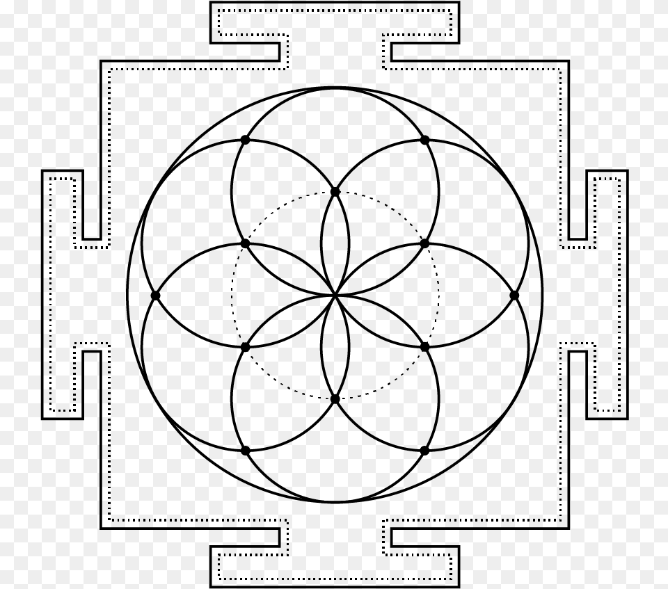 Sacred Geometry Vector, Gray Free Png Download