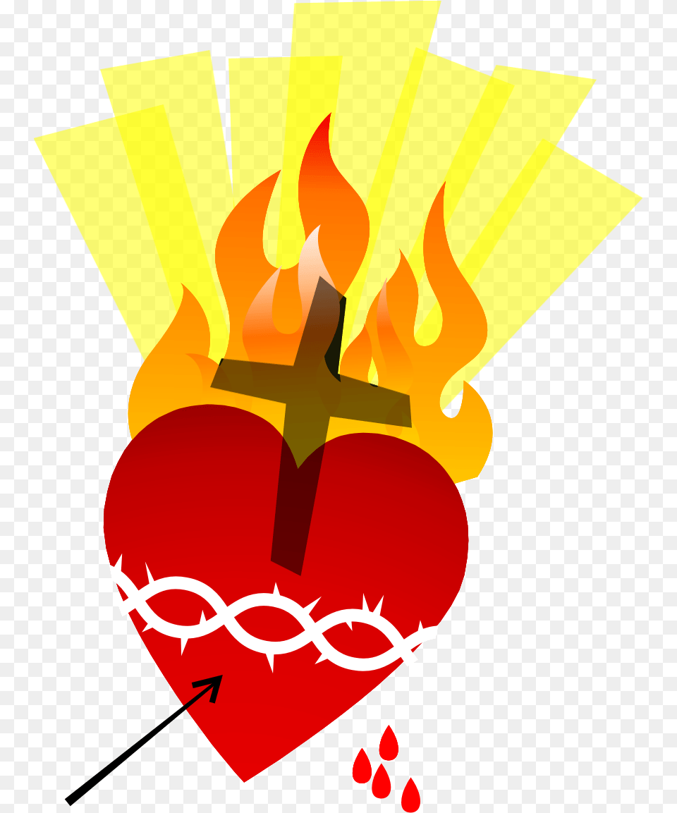 Sacred Heart, Fire, Flame, Dynamite, Weapon Free Transparent Png