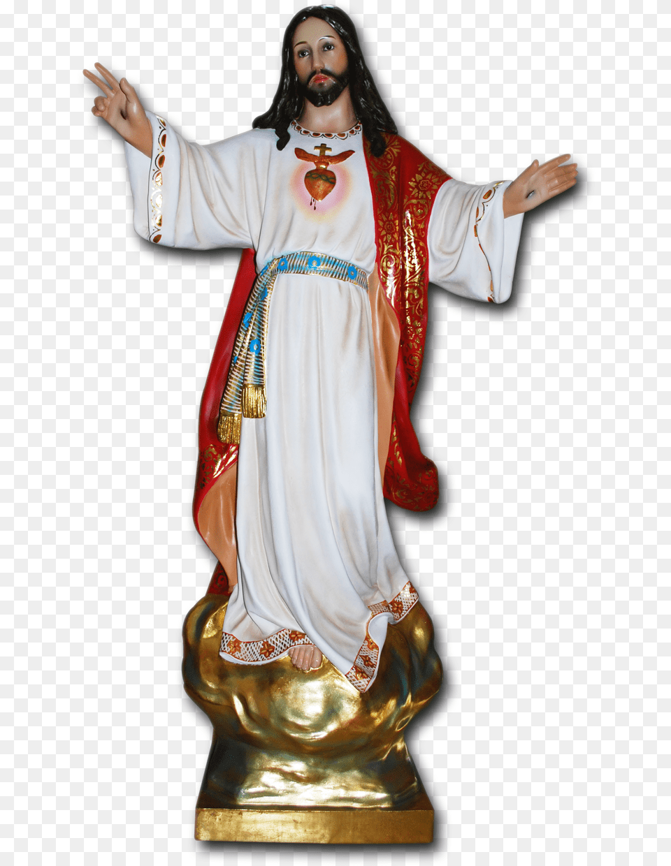 Sacred Heart Of Jesus Jesus Christ Statue, Adult, Wedding, Person, Woman Png Image