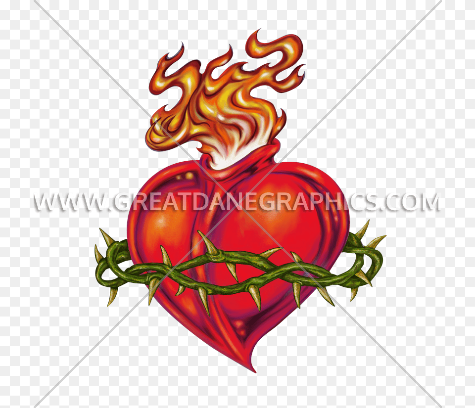 Sacred Heart Production Ready Artwork For T Shirt Printing, Light Free Png