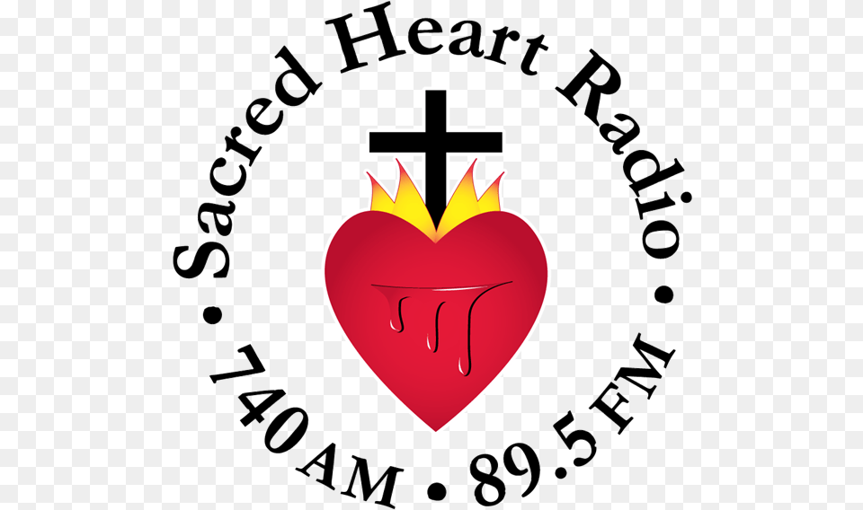 Sacred Heart Radio Wnop 740 Am City Of Creve Coeur, Logo, Symbol, Blackboard, Emblem Png Image