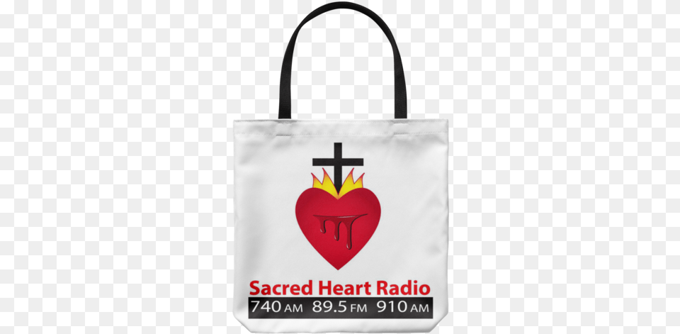 Sacred Heart Radio Womens T Shirt Large Logo Extended Port Radium, Accessories, Bag, Handbag, Tote Bag Png Image