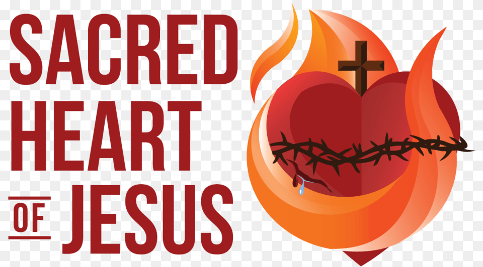Sacred Heart Transparent Background Arts Sacred Heart Of Jesus Clipart, Food, Fruit, Plant, Produce Png Image