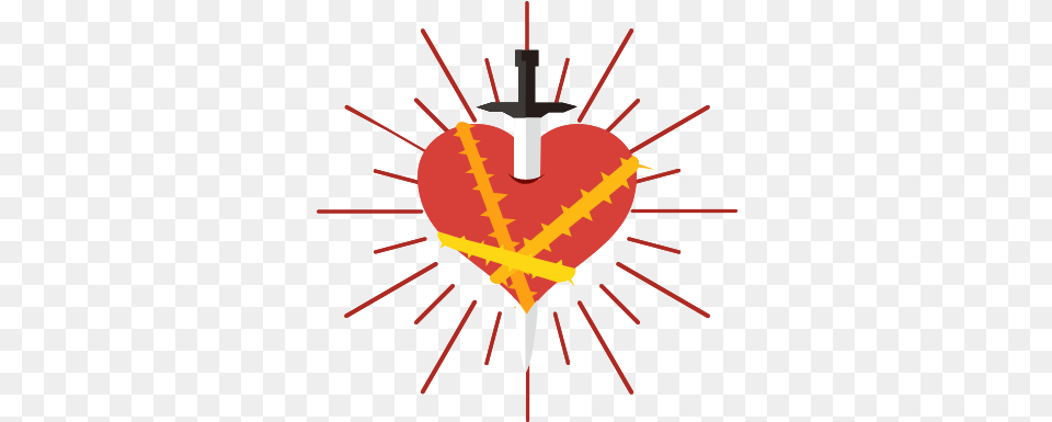 Sacred Heart With Transparent Vertical Png Image