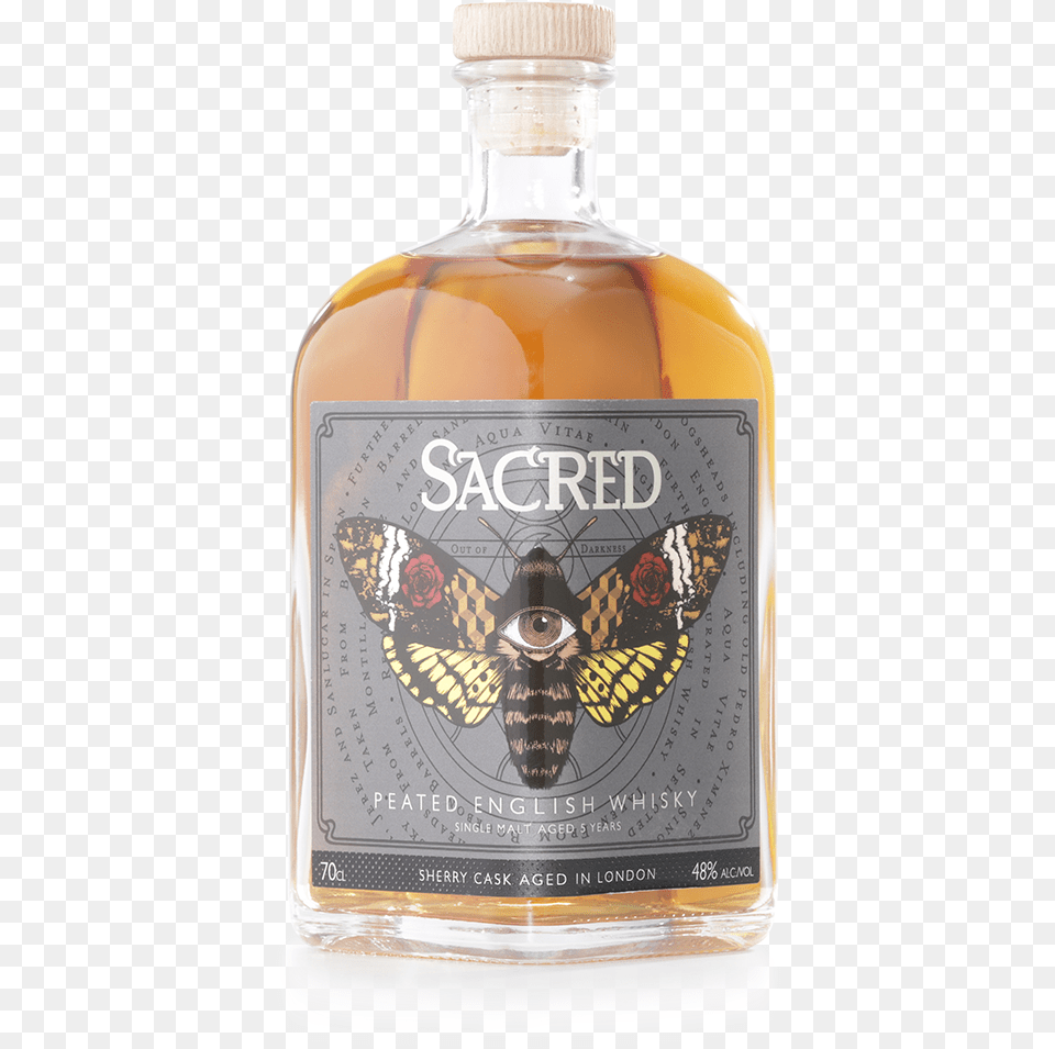 Sacred Peated English Whisky Whisky, Alcohol, Beverage, Liquor, Animal Png