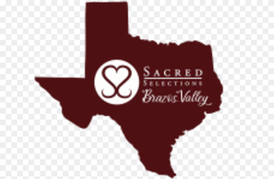 Sacred Selections Brazos Valley 1mile And 5k Run For Texas Map, Logo, Symbol, Maroon, First Aid Free Png Download