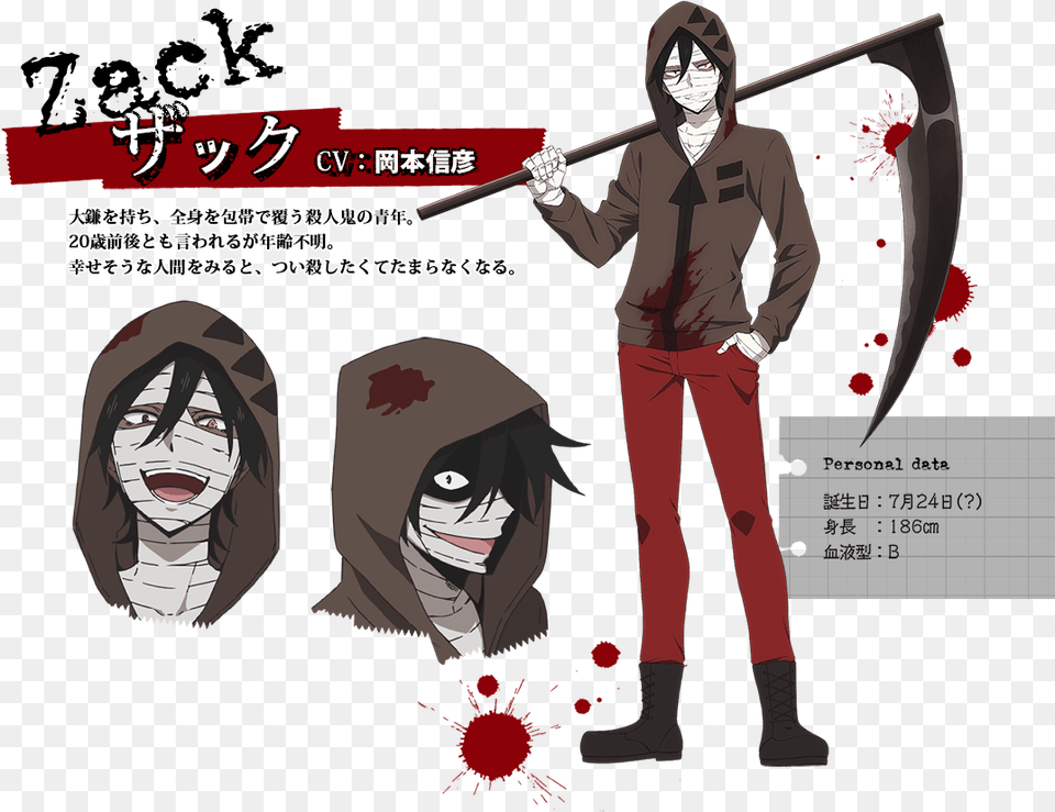 Sad Anime Eyes Full Profile Zack Angels Of Death Zack Angels Of Death, Book, Comics, Publication, Adult Free Png