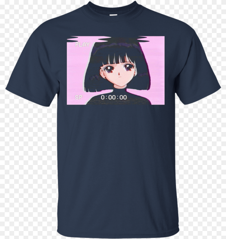 Sad Anime Girl Black Guns Matter Shirt, Clothing, T-shirt, Baby, Person Png