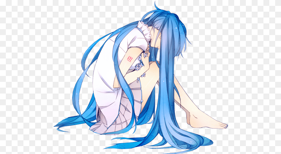 Sad Anime Hatsune Miku Sad, Book, Comics, Publication, Adult Free Png Download