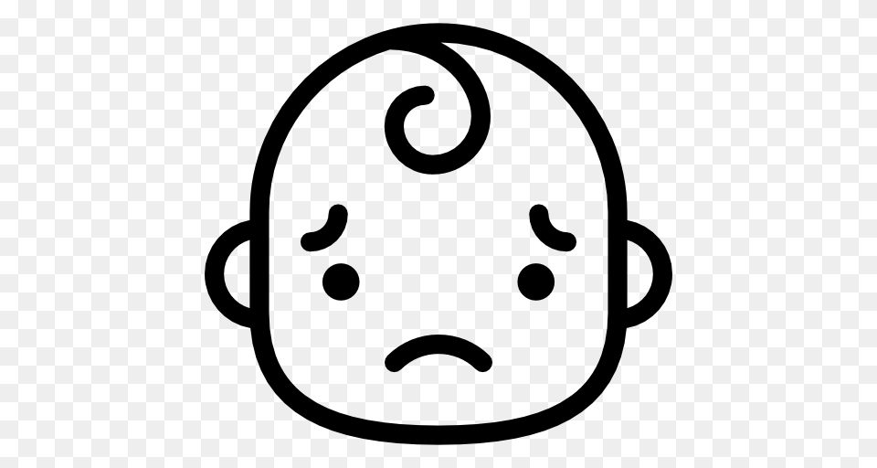 Sad Baby, Stencil, Person, Face, Head Free Png