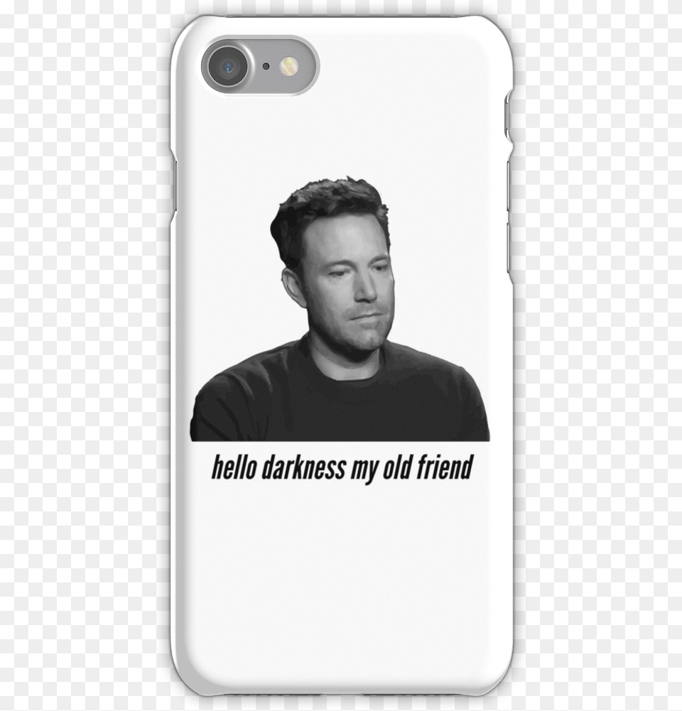 Sad Ben Affleck Iphone 7 Snap Case Run Like A Boy When You Can Flip Like A Girl Phone, Portrait, Electronics, Face, Head Png