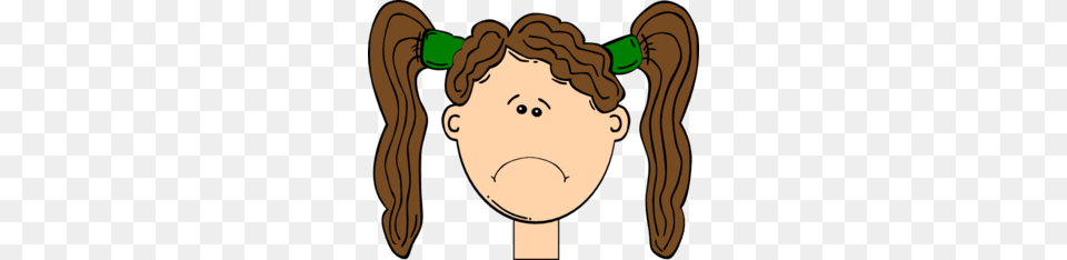 Sad Brown Hair Girl Clip Art, Baby, Person, Face, Head Free Png Download