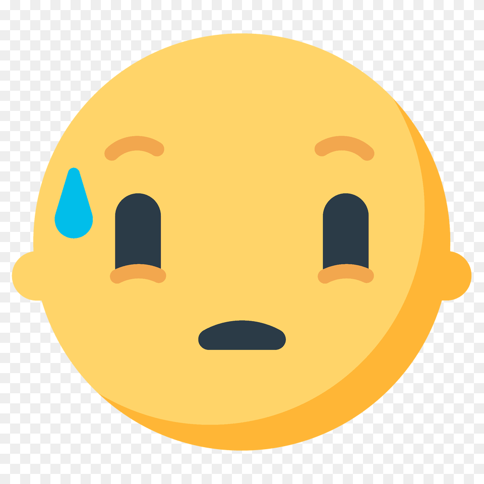 Sad But Relieved Face Emoji Clipart Png