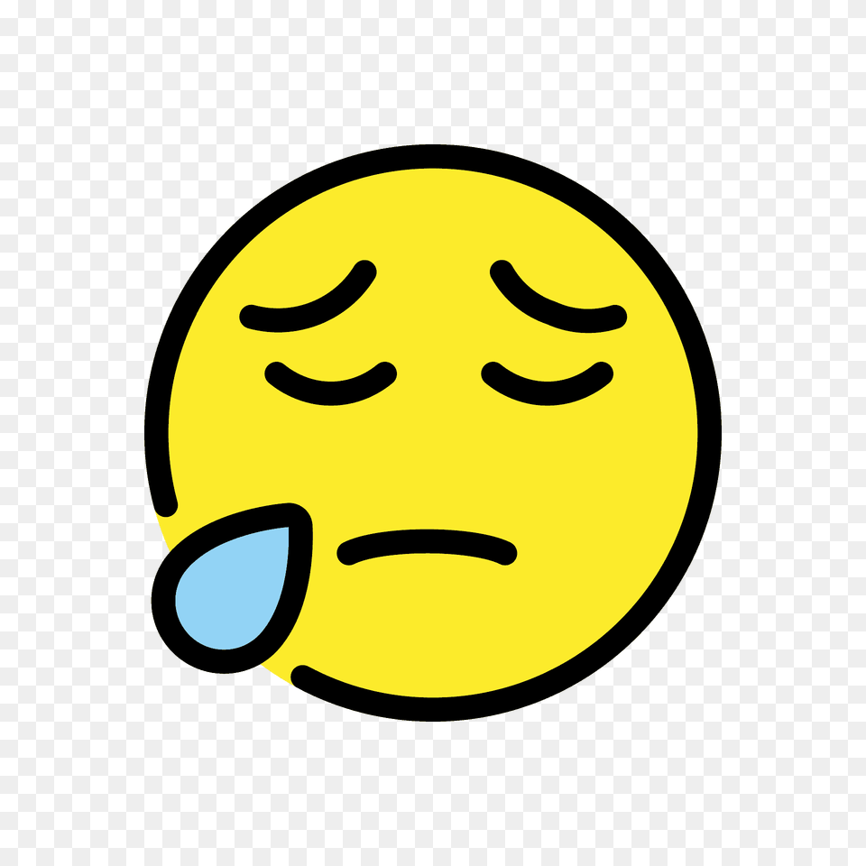 Sad But Relieved Face Emoji Clipart, Head, Person Png Image