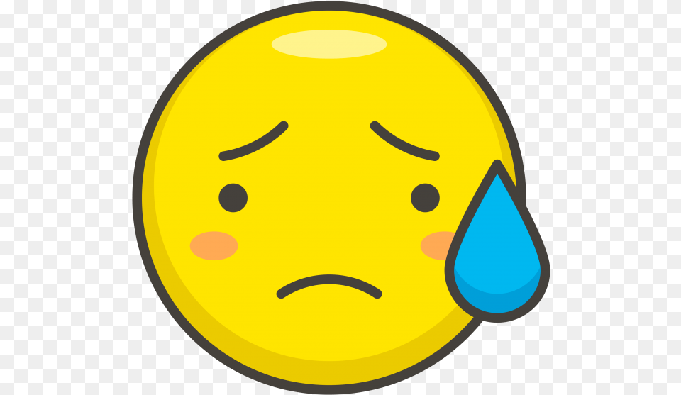 Sad But Relieved Face Emoji Clipart Sad Face Happy Face, Head, Person Png Image