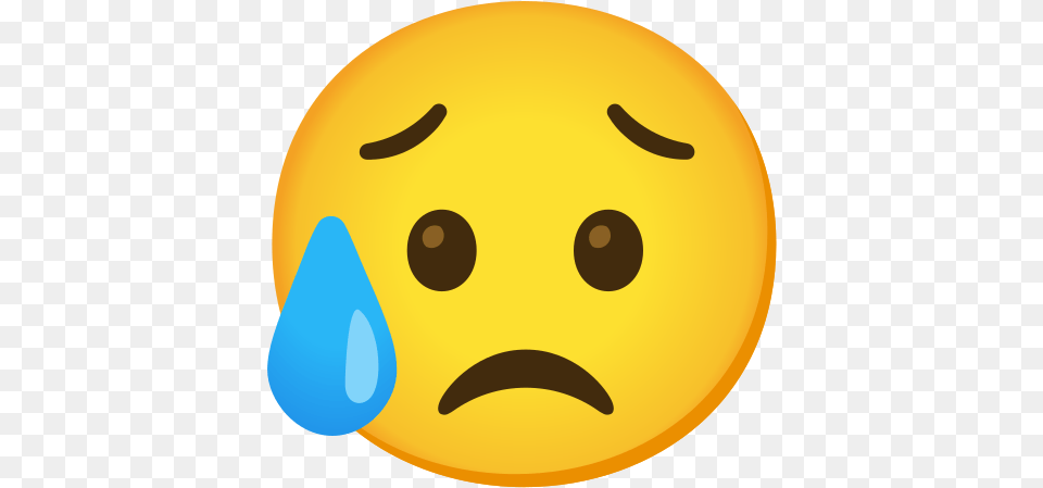 Sad But Relieved Face Emoji Howth, Astronomy, Moon, Nature, Night Free Transparent Png