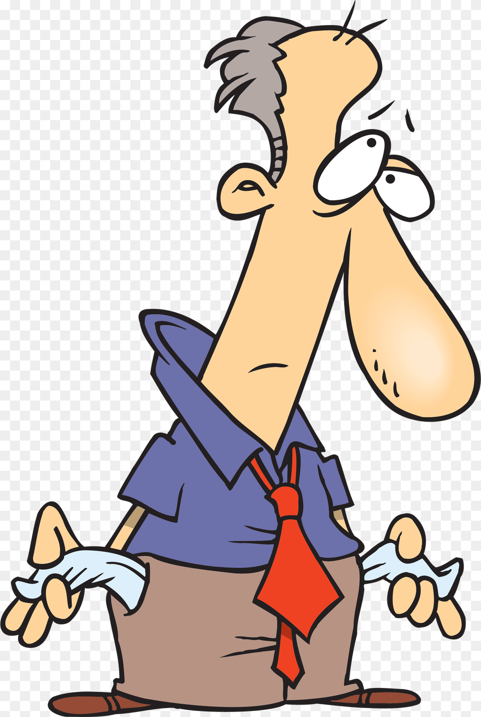 Sad Cartoon People Group Man Money No Money Clipart, Book, Comics, Publication, Person Png Image