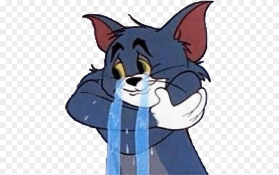 Sad Cat Alone Cry Blue Tumblr Boy Freetoedit Tom And Jerry Duckling, Person Free Transparent Png