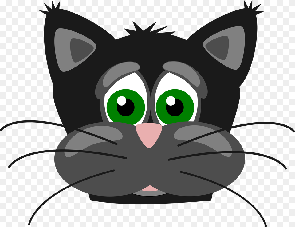 Sad Cat Library Library Sad Black Cat Cartoon, Snout, Animal, Fish, Sea Life Png