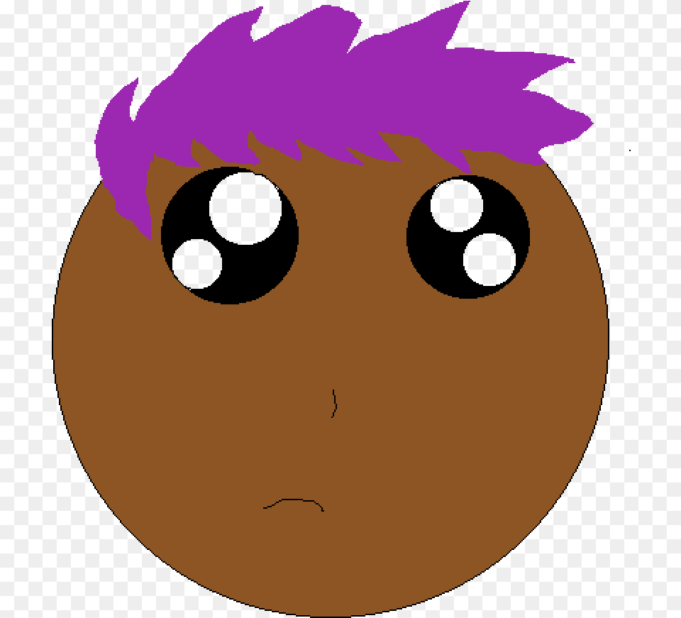 Sad Chibi Person Cartoon, Purple, Paint Container Free Png