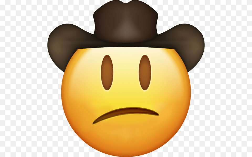 Sad Clipart Cowboy Cowboy Emoji, Clothing, Hat, Blade, Knife Free Png