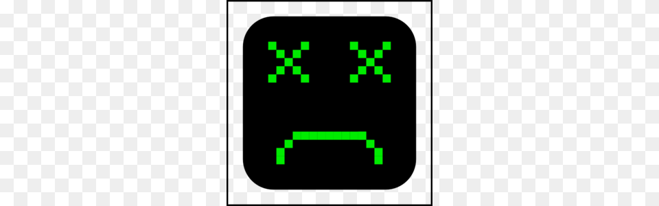 Sad Computer Clip Art For Web, Green, Qr Code Png