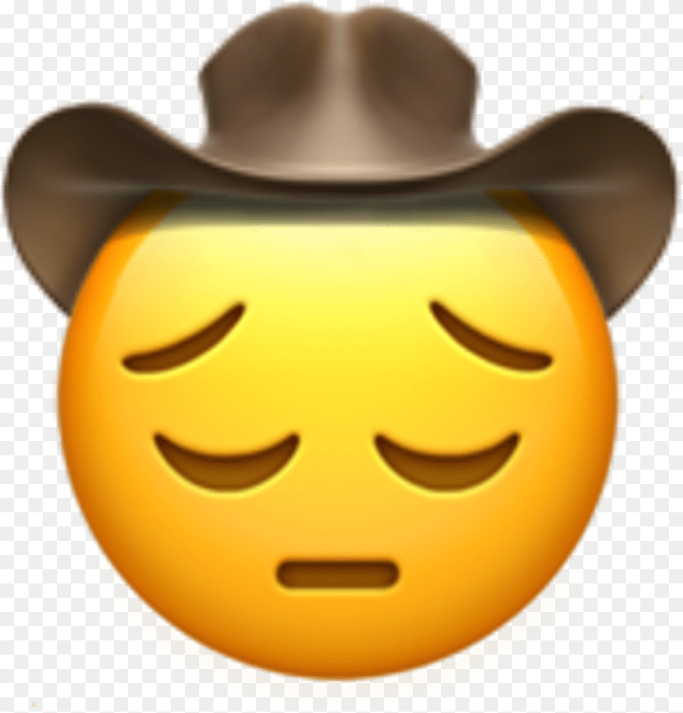 Sad Cowboy Emoji, Clothing, Hat, Nature, Outdoors Free Png