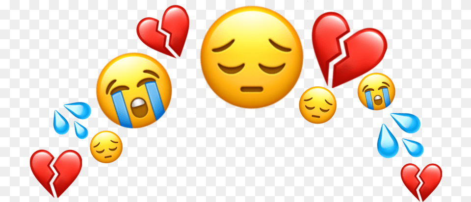 Sad Cry Crying Emojis Emojicrown Emoji Crown Smiley, Balloon, Face, Head, Person Free Png