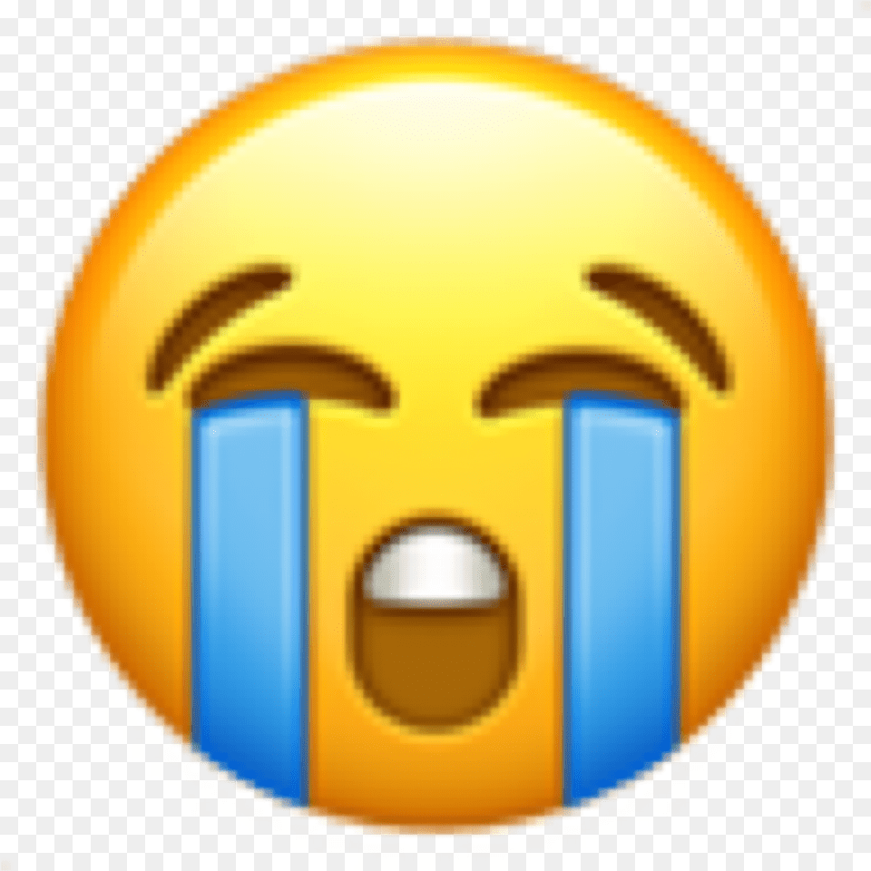 Sad Crying Phone Iphone Emoji Tear Smiley, Sphere, Badge, Logo, Symbol Free Transparent Png