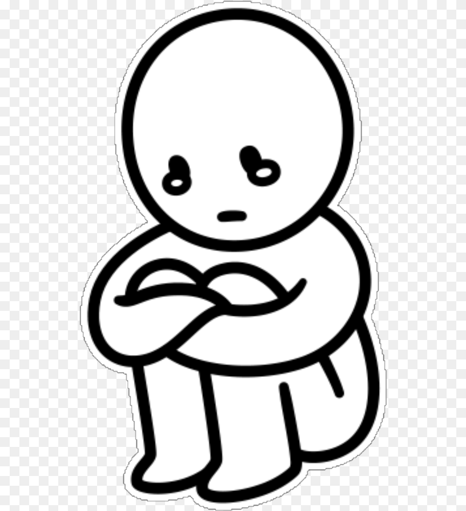 Sad Cute Anime Boy Drawing Easy Creative Ideas Sad Animated, Stencil Png Image