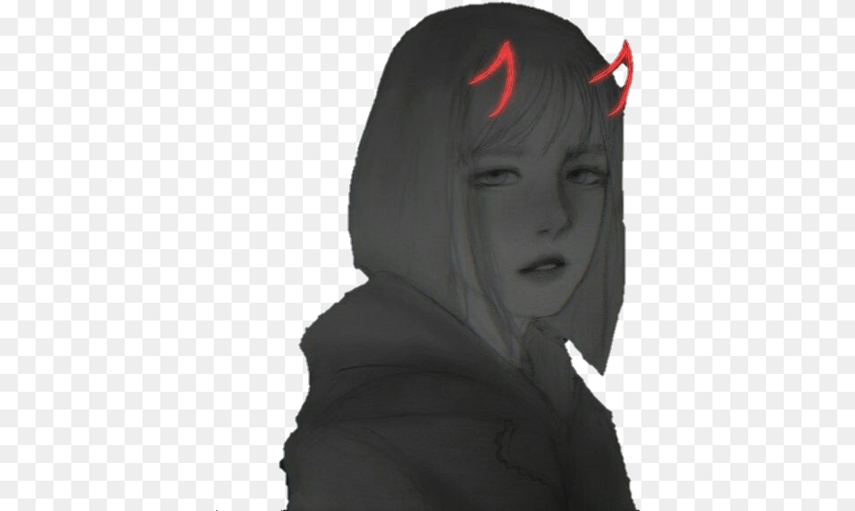 Sad Demon Anime Girl, Portrait, Photography, Face, Person Free Png