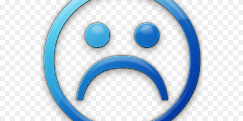 Sad Emoji Clipart Frowny Face Sad Blue, Disk, Logo Free Transparent Png
