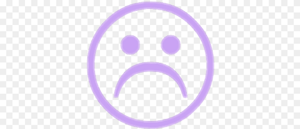 Sad Emoticon Emoji Transparent Violet Triste Violeta Sad Face Emoji Drawing, Disk, Logo Png Image