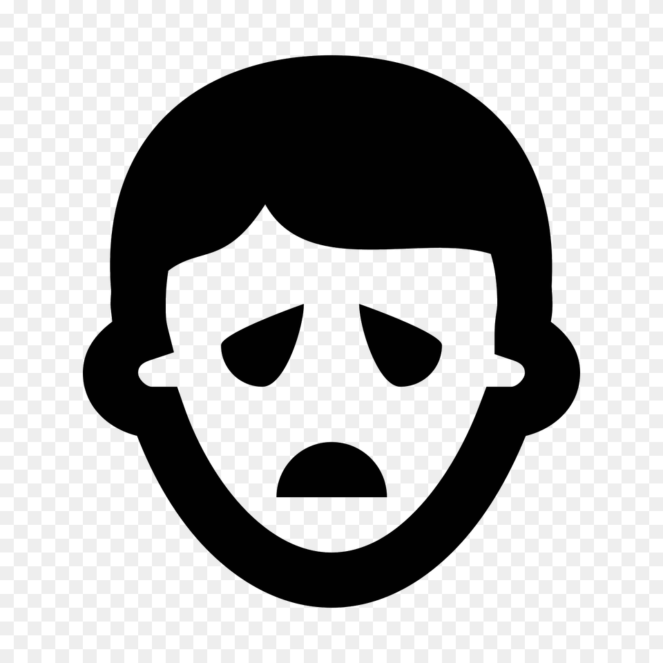 Sad Face, Gray Png Image