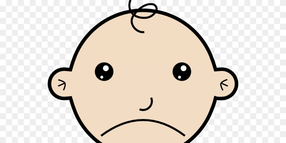 Sad Face Cartoon, Baby, Person Png Image