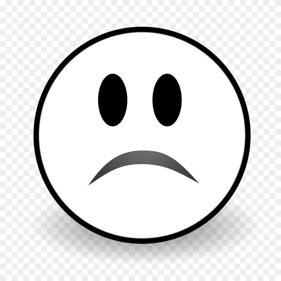 Sad Face Clip Art Black And White, Stencil, Sphere, Ball, Sport Free Png Download