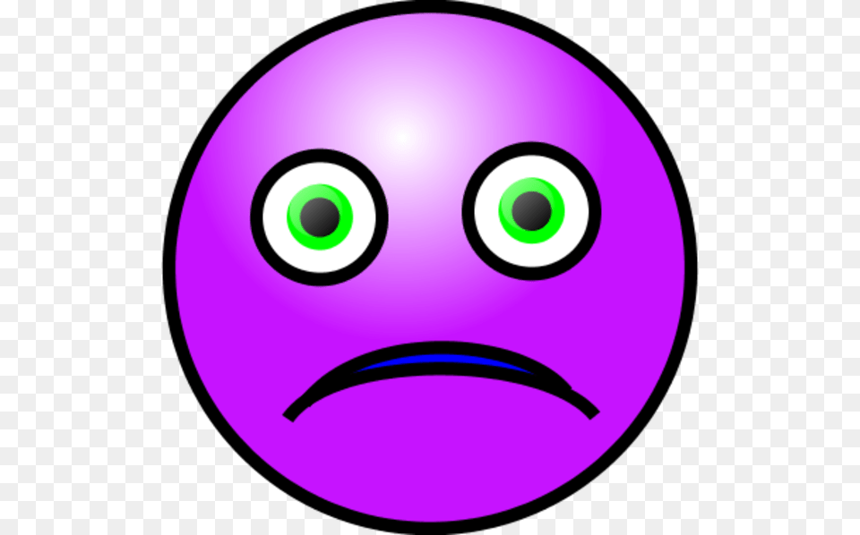 Sad Face Clip Art Purple, Disk, Food, Egg Free Png Download